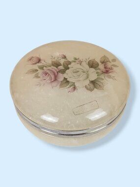 Vintage Birks Hand-Carved Alabaster Lidded Trinket Dish